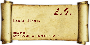 Leeb Ilona névjegykártya